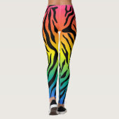 Leggings Design d'impression de peau de tigres arc-en-ciel (Dos)