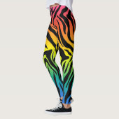 Leggings Design d'impression de peau de tigres arc-en-ciel (Gauche)