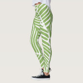 Leggings Design d'impression plante vert tropical (Gauche)