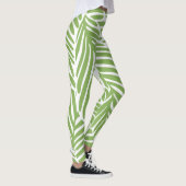 Leggings Design d'impression plante vert tropical (Droite)