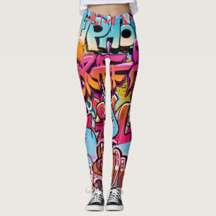 Leggings Design d'intérieur rétro à rayures.
