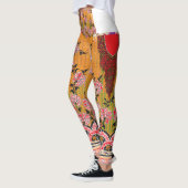 Leggings design d'un mur rouge et noir suspendu (Gauche)