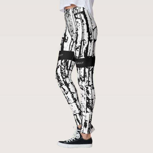 Leggings Design élégant noir blanc (Gauche)