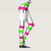Leggings Design En Gris Rose Et Vert (Droite)