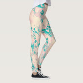Leggings design en marbre rose et bleu élégant (Droite)