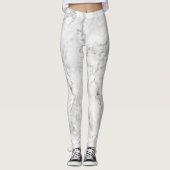 Leggings Design en pierre de marbre blanc et gris (Devant)