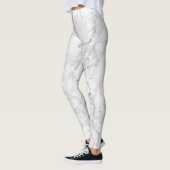 Leggings Design en pierre de marbre blanc et gris (Gauche)