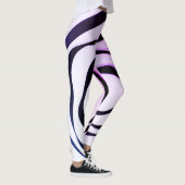 Leggings Design en spirale géométrique noir sur arrière - p (Droite)