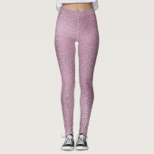 Leggings Design en verre rose chatoyant (Devant)