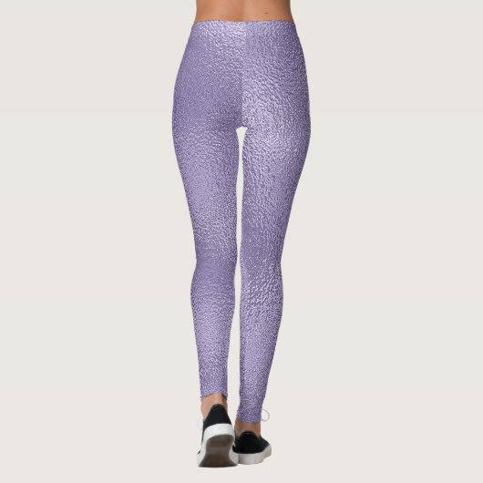 Leggings Design en verre violet brillant (Dos)