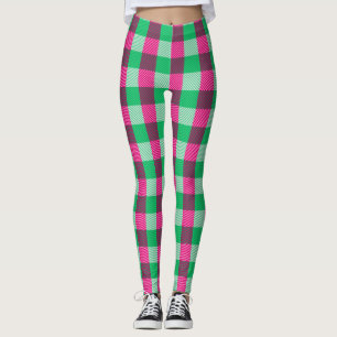 Leggings Design En vichy chèque rose