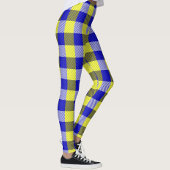Leggings Design En vichy jaune bleu