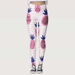 Leggings Design enfant ananas, motif vintage.