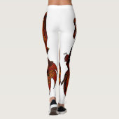 Leggings Design exclusif.  Orange brun fou (Dos)