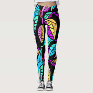 Leggings Design Feuille en verre