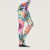 Leggings design fleuri d'été coloré (Droite)