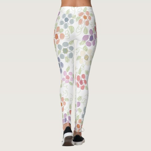 Leggings Design Fleuri élégant (Dos)