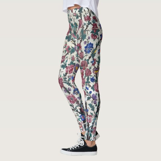 Leggings Design floral perse (Gauche)