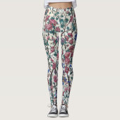 Leggings Design floral perse (Devant)