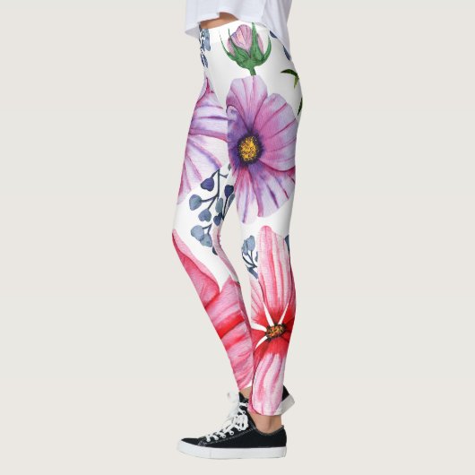 Leggings Design floral vibrant motif de légende filles femm (Gauche)