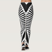 Leggings Design géométrique noir et blanc (Dos)