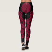 Leggings Design géométrique rouge sur l'athlétisme des femm (Dos)