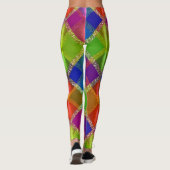 Leggings Design géométrique très coloré avec Parties scinti (Dos)