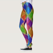 Leggings Design géométrique très coloré avec Parties scinti (Gauche)