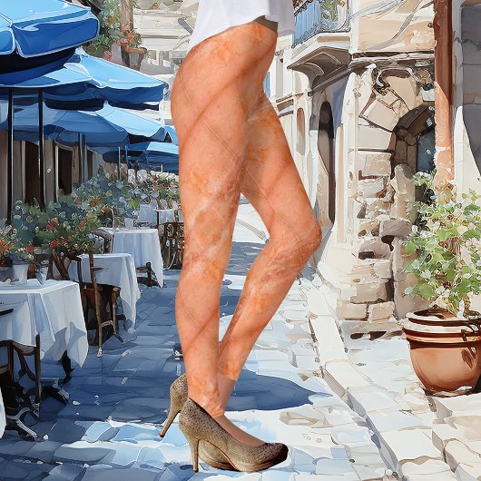 Leggings design italien Motif marbré géométrique