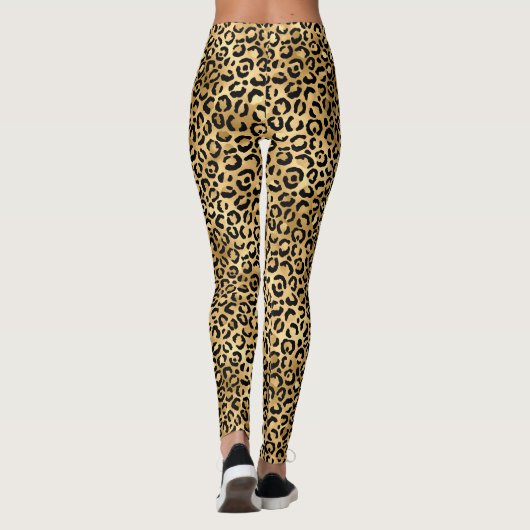 Leggings Design Leopard bleu et or 2 (Dos)