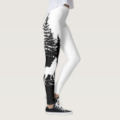 Leggings Design Loup blanc noir (Droite)