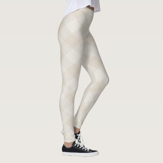 Leggings Design moderne Beige Offwhite Jacquard Motif (Droite)