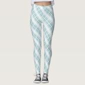 Leggings Design moderne bleu vert Modèle couleur pastel (Devant)
