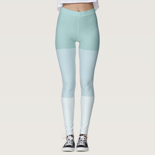 Leggings Design moderne Blue Green Modèle élégant Pastel (Devant)