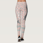 Leggings Design Moderne Eclectique Pastel Rose Grey (Dos)