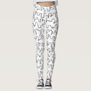 Leggings Design moderne peint Cityscape