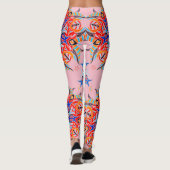 Leggings Design Motif Abstrait ( rose pâle ) (Dos)