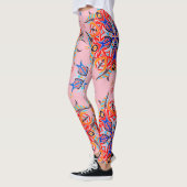 Leggings Design Motif Abstrait ( rose pâle ) (Gauche)