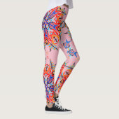 Leggings Design Motif Abstrait ( rose pâle ) (Droite)