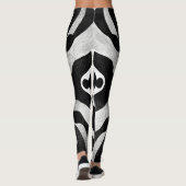 Leggings Design Motif animal noir et blanc (Dos)
