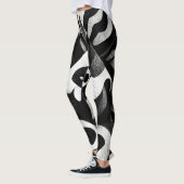 Leggings Design Motif animal noir et blanc (Gauche)
