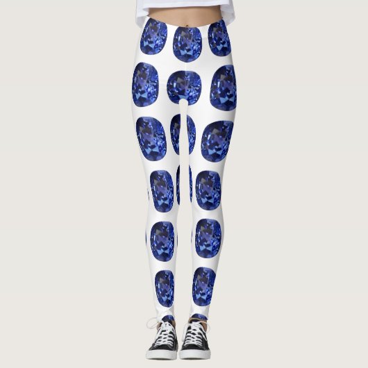 Leggings Design Motif Blue Sapphire (Devant)