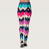 Leggings Design Motif coloré Chevron Zigzag (Dos)