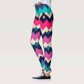 Leggings Design Motif coloré Chevron Zigzag (Gauche)