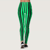 Leggings Design Motif de bandes vertes noires (Dos)