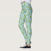 Leggings Design Motif de grenouilles à arbre vert (Gauche)