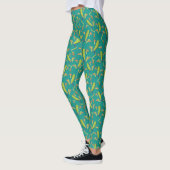 Leggings Design Motif de grenouilles à arbre vert (Gauche)