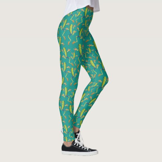 Leggings Design Motif de grenouilles à arbre vert (Droite)