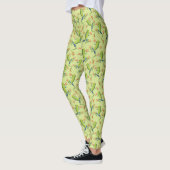 Leggings Design Motif de grenouilles à arbre vert (Gauche)