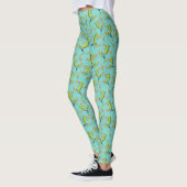Leggings Design Motif de grenouilles à arbre vert (Gauche)
